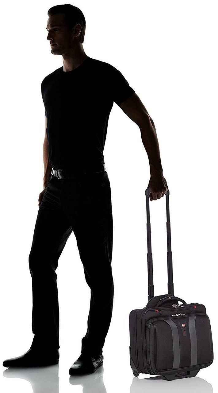 Black Nylon Rolling Case for 17-inch Notebooks Z912806