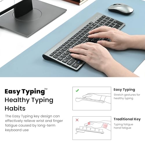 Blue Wireless Keyboard and Mouse Combo 2.4G D27067