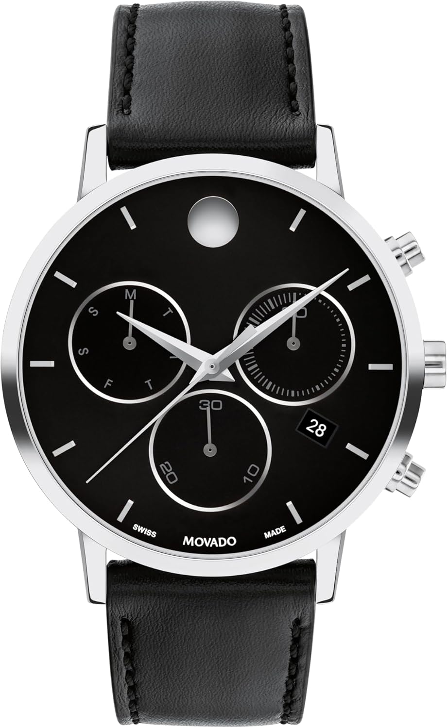 Swiss Quartz Chronograph Watch, Calfskin Strap, 42mm N16271