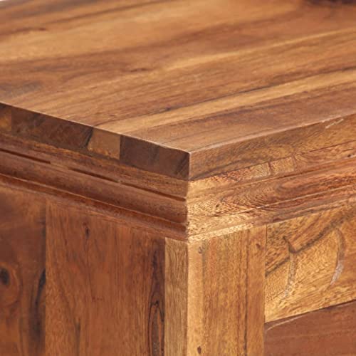 Rustic Sideboard Solid Acacia Wood Brown Two Doors Two Drawers 24.8"x11.8"x29.5" L3659