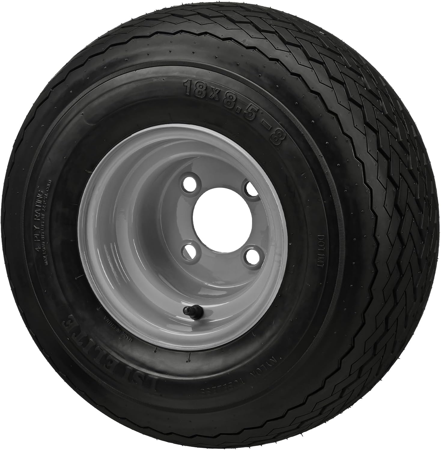 18 X 8.5 X 8 Gray 4 Lug Hole Golf Cart Tires & Rims V6565