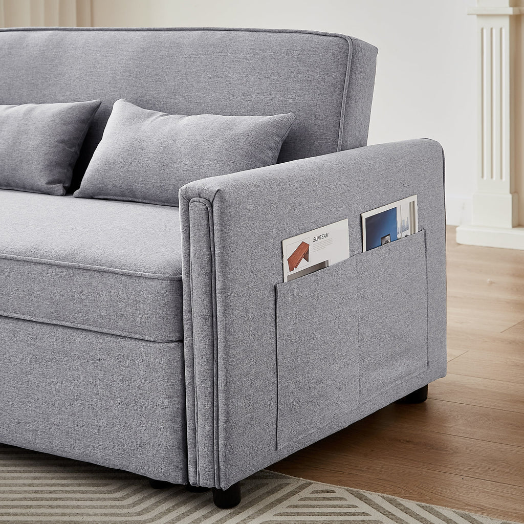 Gray 54" Sleeper Sofa Bed U15964