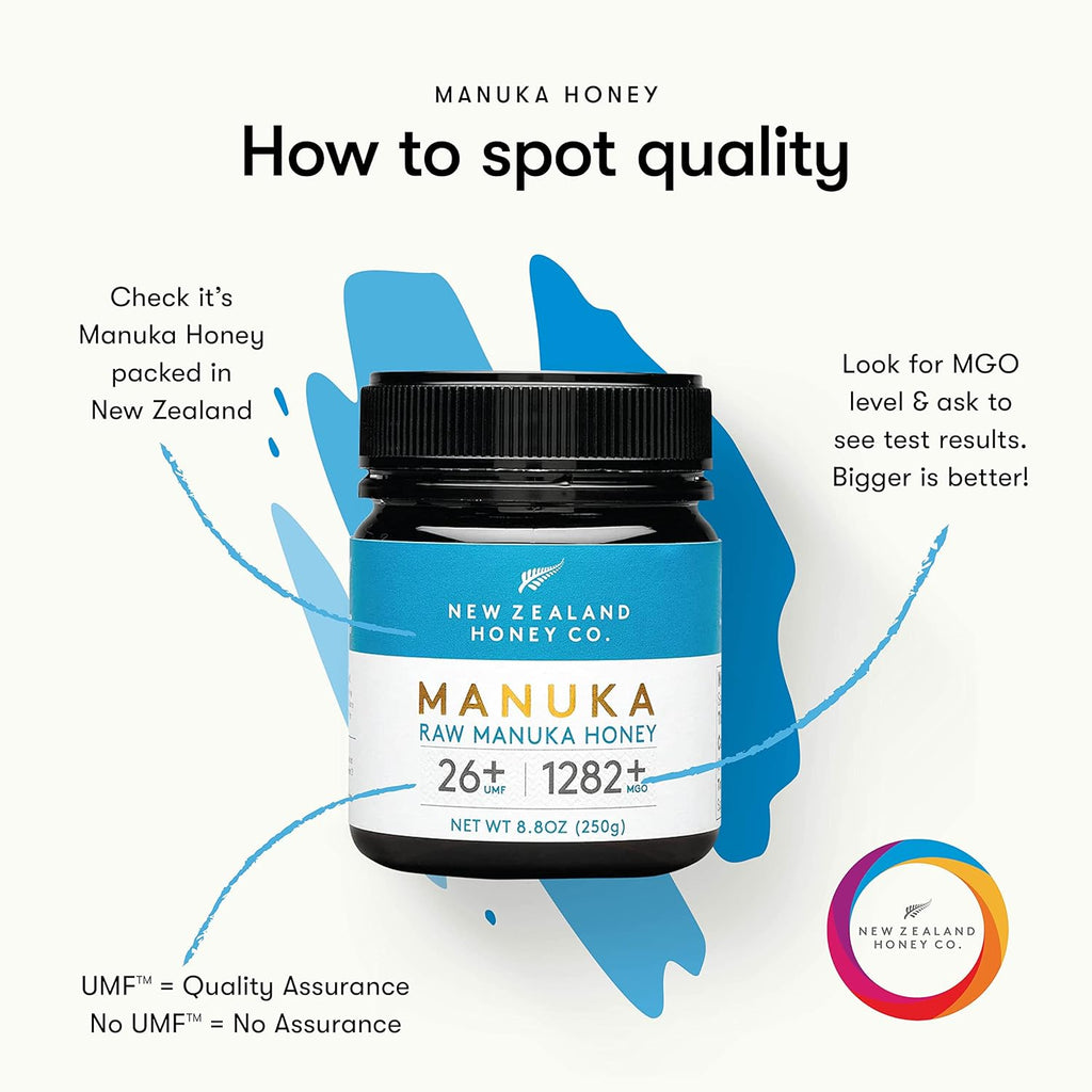 Raw Manuka Honey UMF 26+ MGO 1282+ 8.8 oz & UMF 24+ MGO 1122+ 8.8 oz G199566