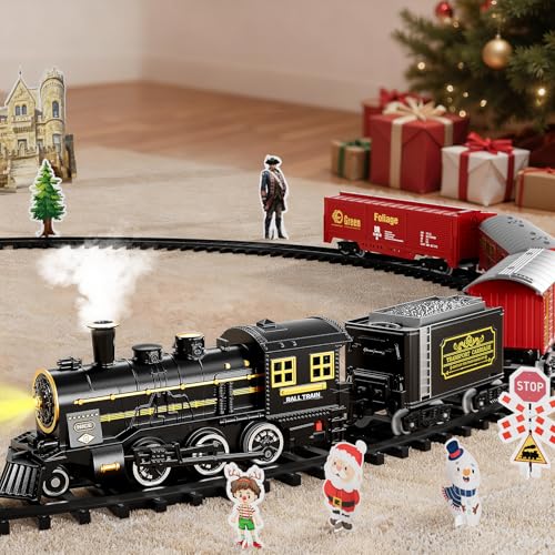 Large Electric Train Set with Realistic Sound, Lights and Smoke J41771