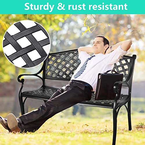 Black Cast Aluminum Bench R1178
