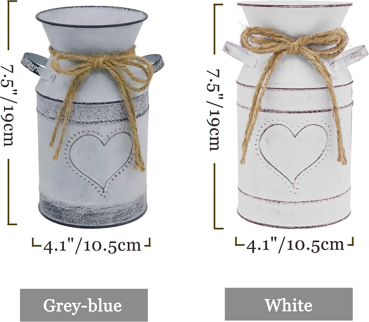 Shabby Chic Milk Can Vase D430125