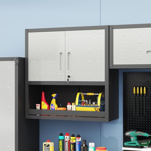 Heavy Duty Steel Wall Cabinet with 2 Doors and Adjustable Shelves N869
