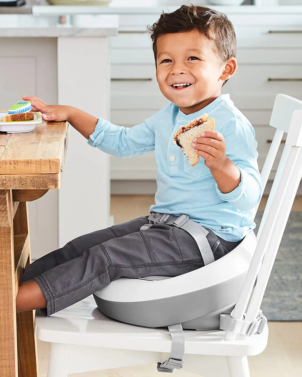 Grey White Booster Seat N27926
