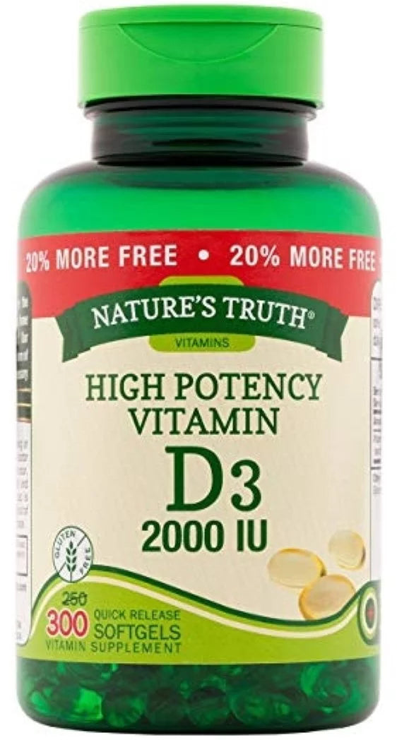 6 Pack Vitamin D3 2000 IU, 300 ea Y76963