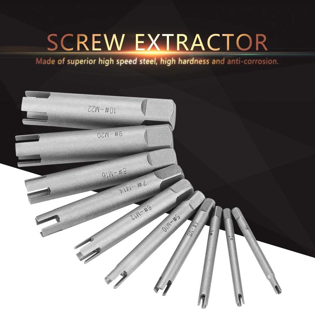 10Pcs High-Speed Steel Screw Tap Extractor Set O410