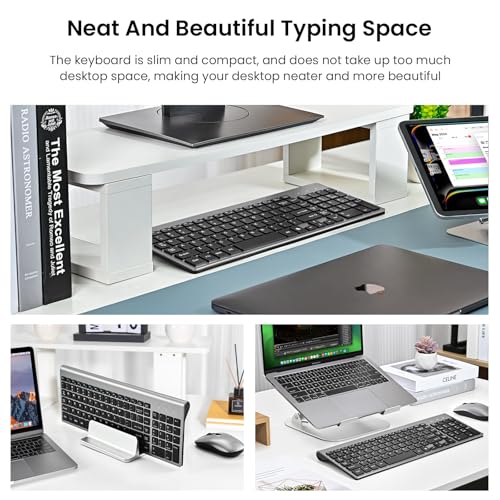 Blue Wireless Keyboard and Mouse Combo 2.4G D27067