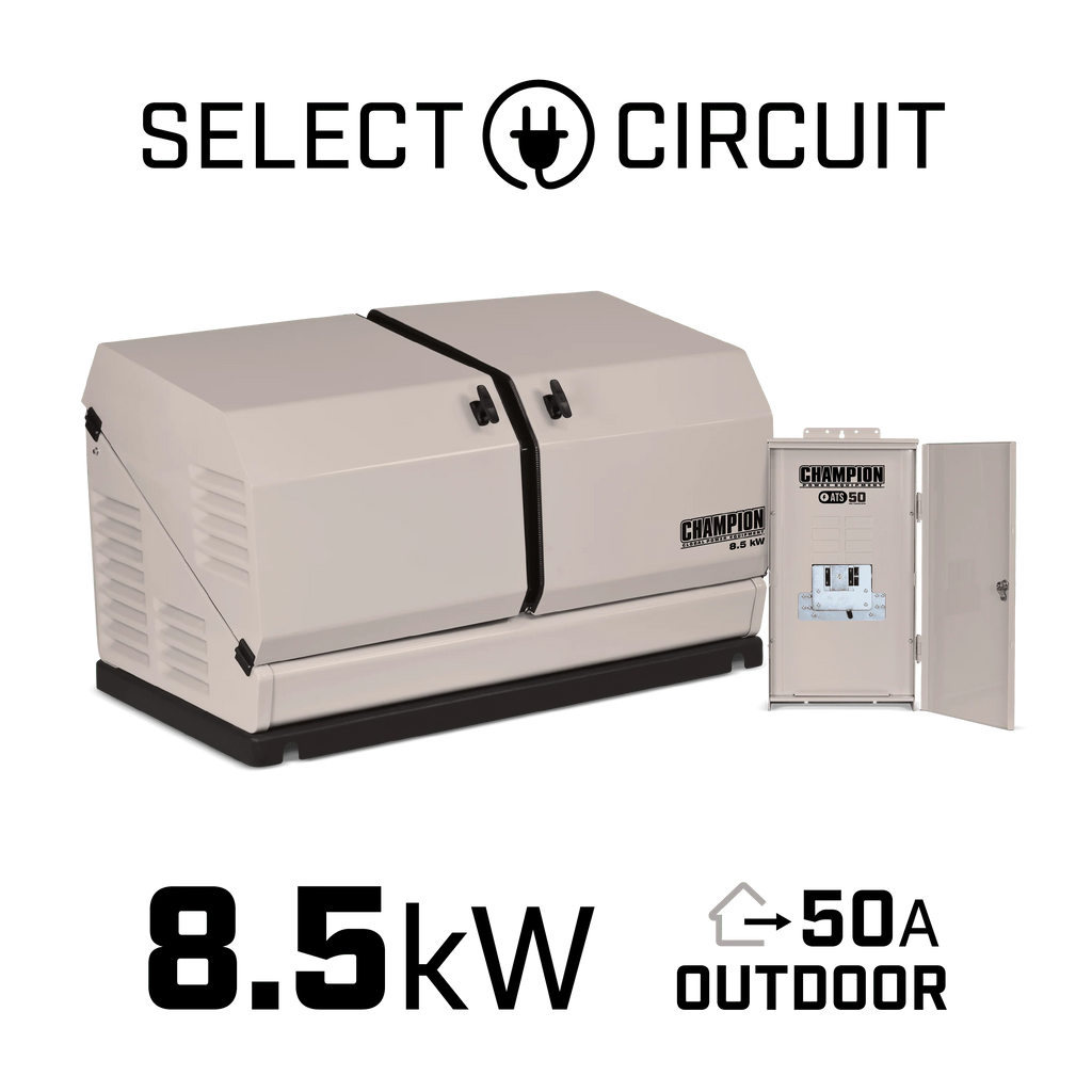 8.5kW Home Standby Generator with 50-Amp Automatic Transfer Switch X385