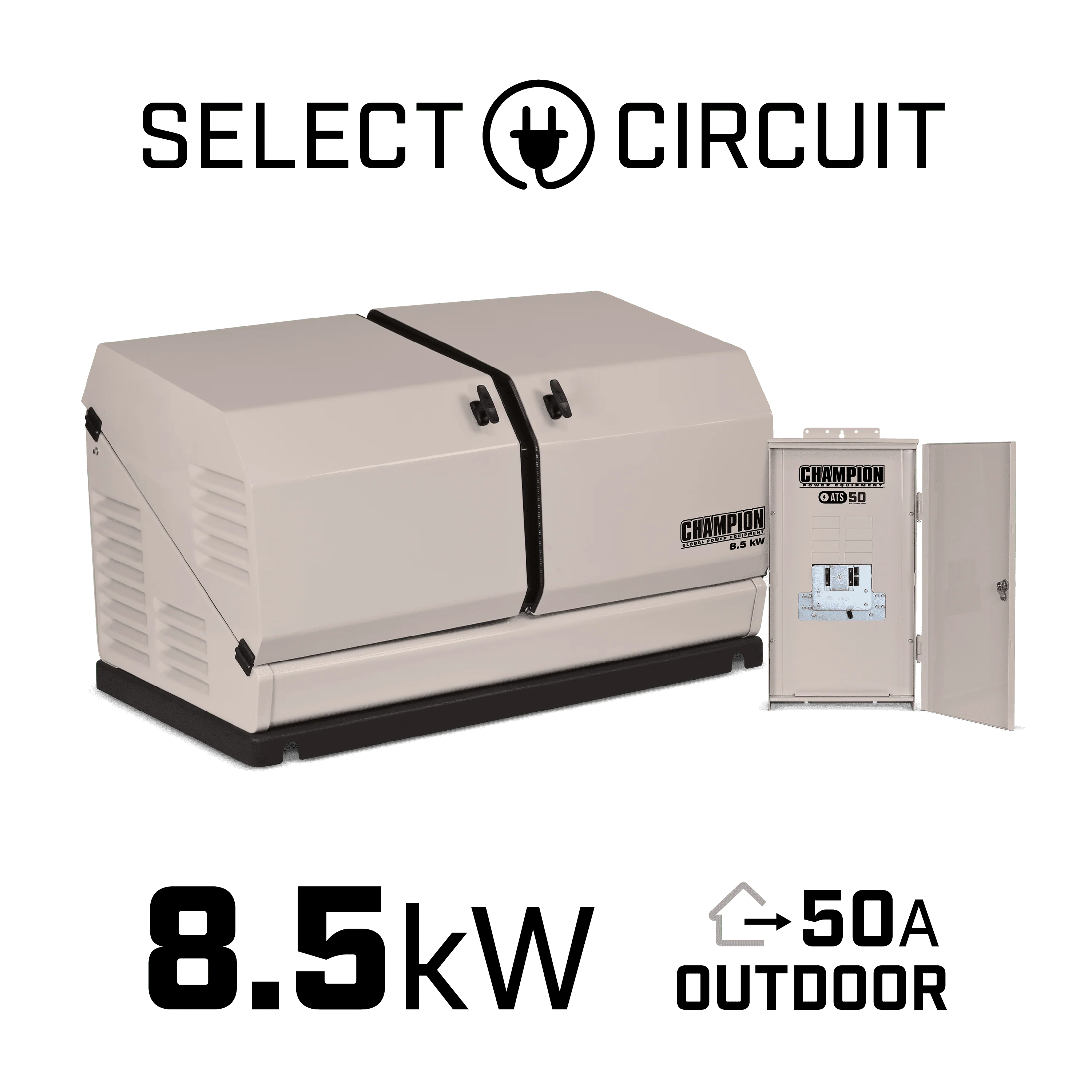 8.5kW Home Standby Generator with 50-Amp Automatic Transfer Switch X385