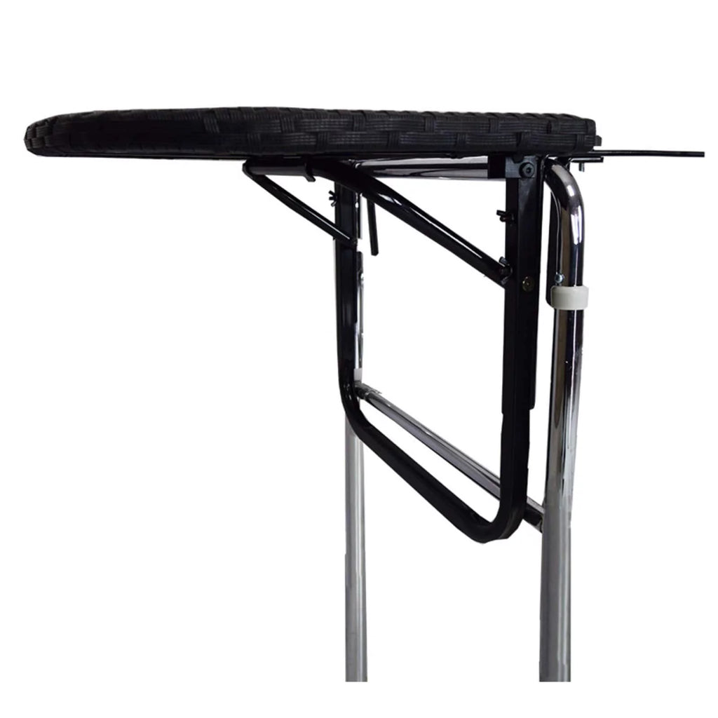 Black Wicker and Metal Foldable Balcony Table H497