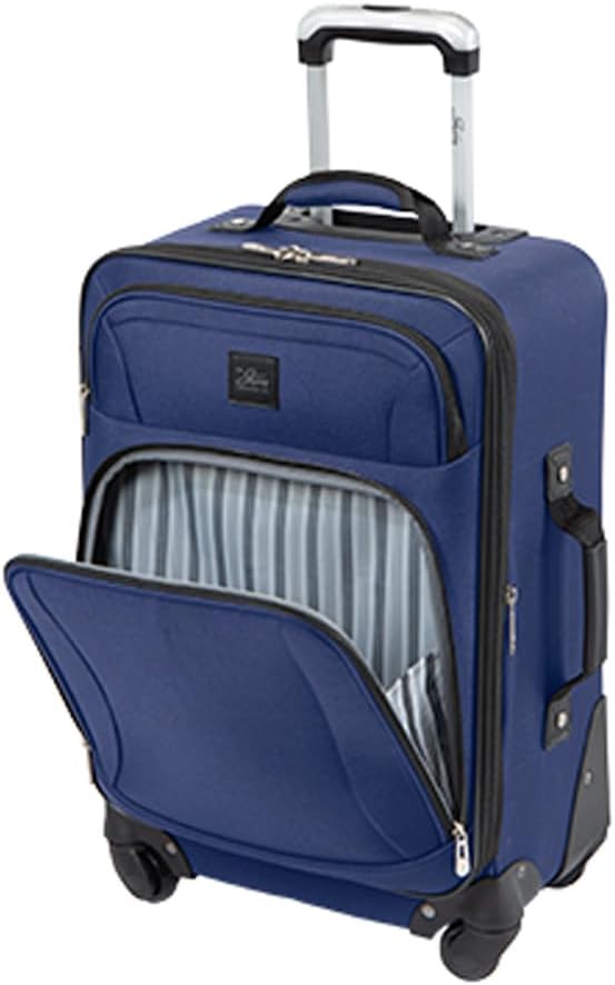 Softside Carry-On Luggage with Wheels, 20 inch, Surf Blue W910
