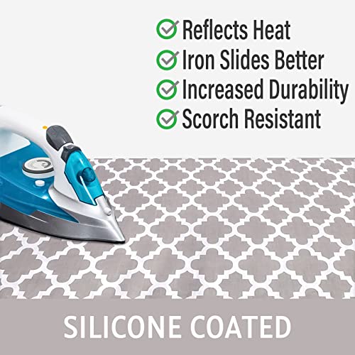 Extra-Wide Ironing Board Cover and Pad Replacement with Elasticized Edge 18" x 49" V8360
