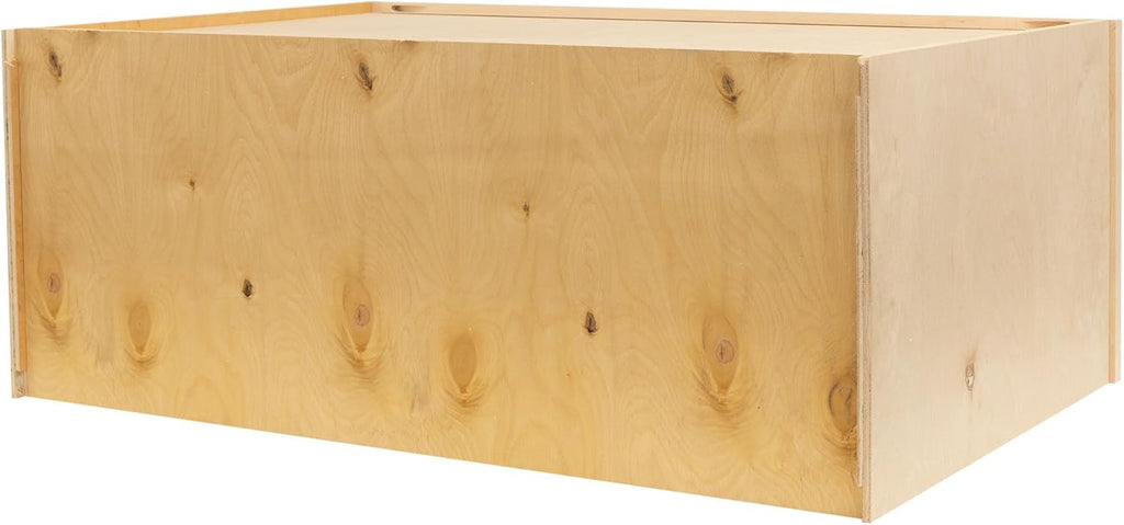 Raw Maple 24" D x 36" W x 12" H Shaker Style Hardwood Wall Kitchen Cabinets E613