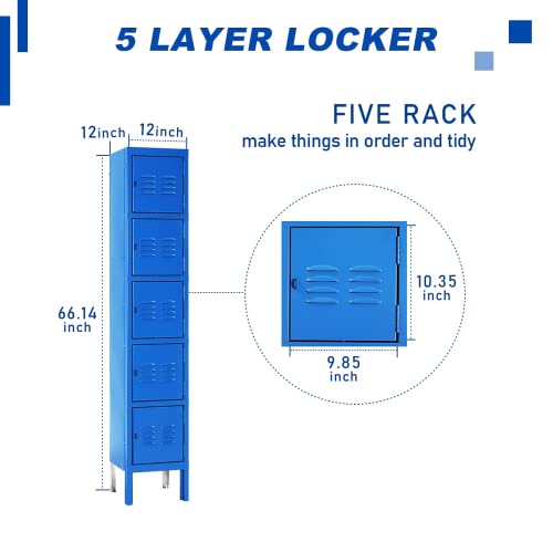 3-Tier Steel Locker 3 Doors Grey W334