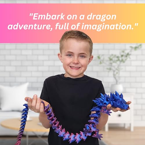 30" Color-Changing Articulated Dragon N878