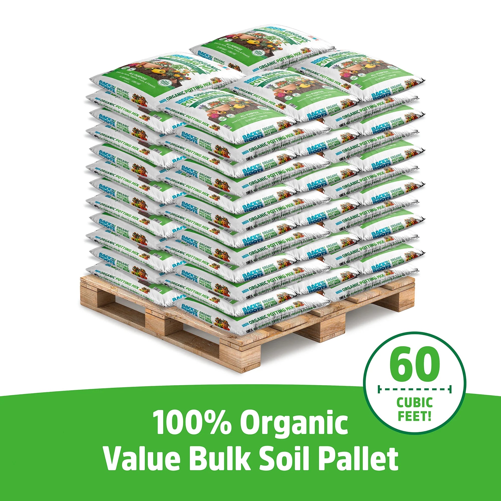 60 1 Cu. ft. Bags Organic Potting Mix N628