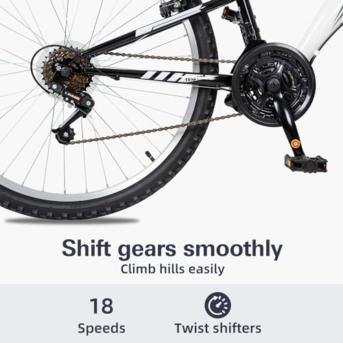 26 27.5 inch 18-Speed High-Carbon Steel Dual Full Suspension Mountain Bike B40962