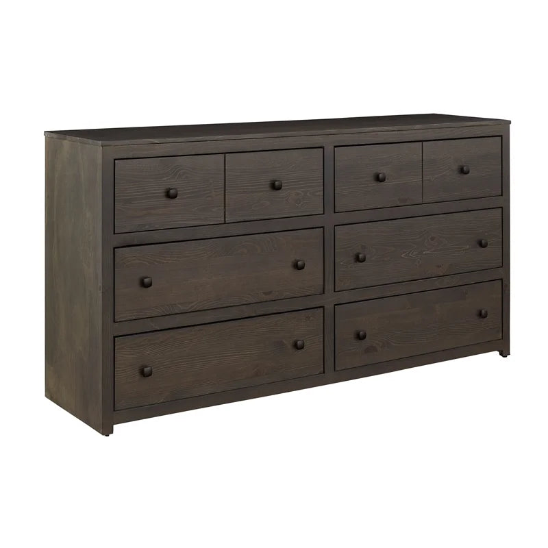Stone Brown 6-Drawer Wood Dresser F238