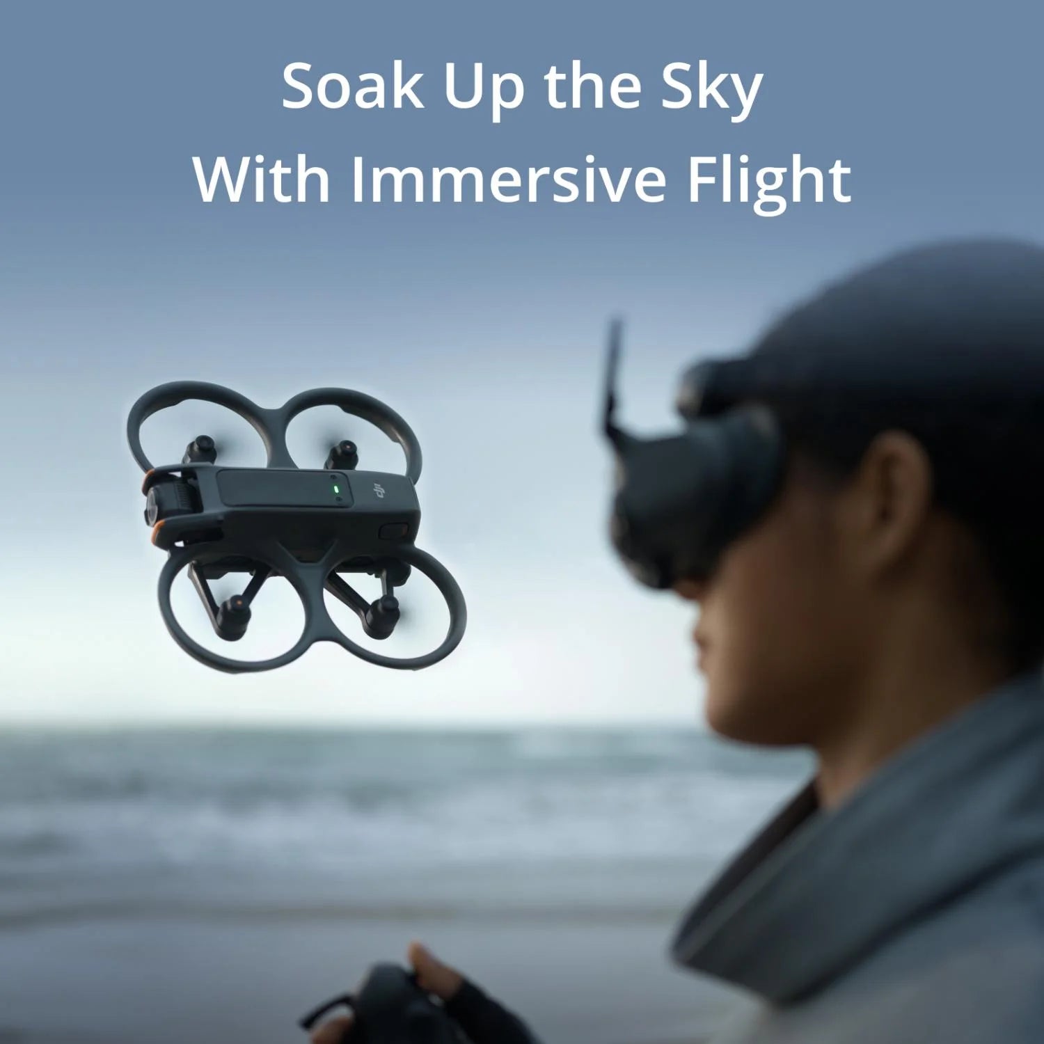 FPV Drone Fly More Combo (3 Batteries) with Camera 4K Includes Goggles 3 and RC Motion 3, Built-in Propeller Guard N384