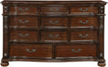 11 Drawers Cherry Finish Wood Dresser T827222
