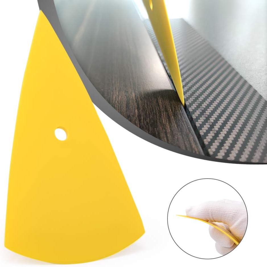 Vinyl Wraps Applicator Tool Kit with Felt Squeegees, Plastic Scraper, Wrap Knife and Blades, Magnetic Holders, Cleaning Cloth, Gloves and Finger Sleeve A8043