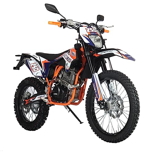 250cc Dirt Bike with 5-Speed Manual Transmission, Electric/Kick Start, 21"/18" Wheels, Orange A7112