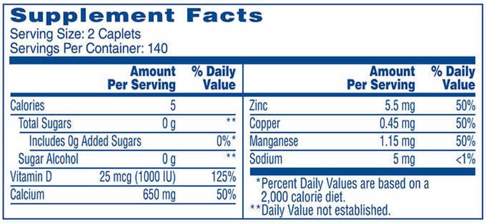 630 mg Calcium Citrate with 1000 IU Vitamin D3 Caplets, 280 Count N684