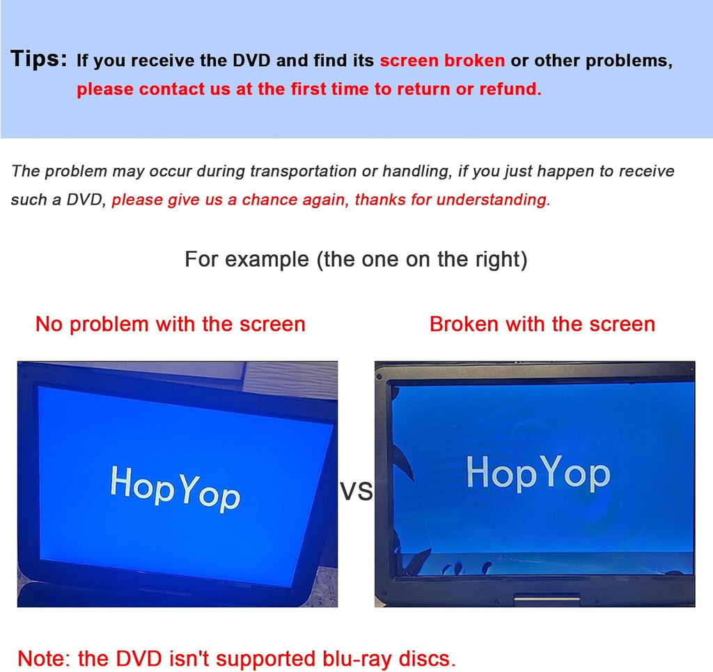 19.6" Portable DVD Player with 17.1" HD Swivel Screen W4266