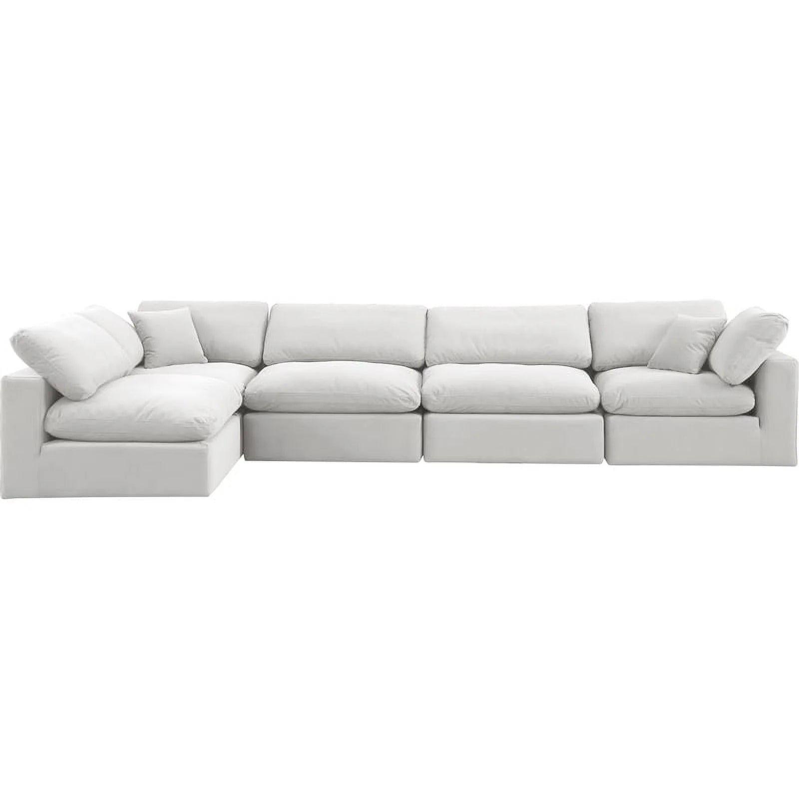 Cream Velvet Modular Sectional Z262