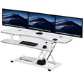 Black Electric Standing Desk Converter with Keyboard Tray and USB Port C750