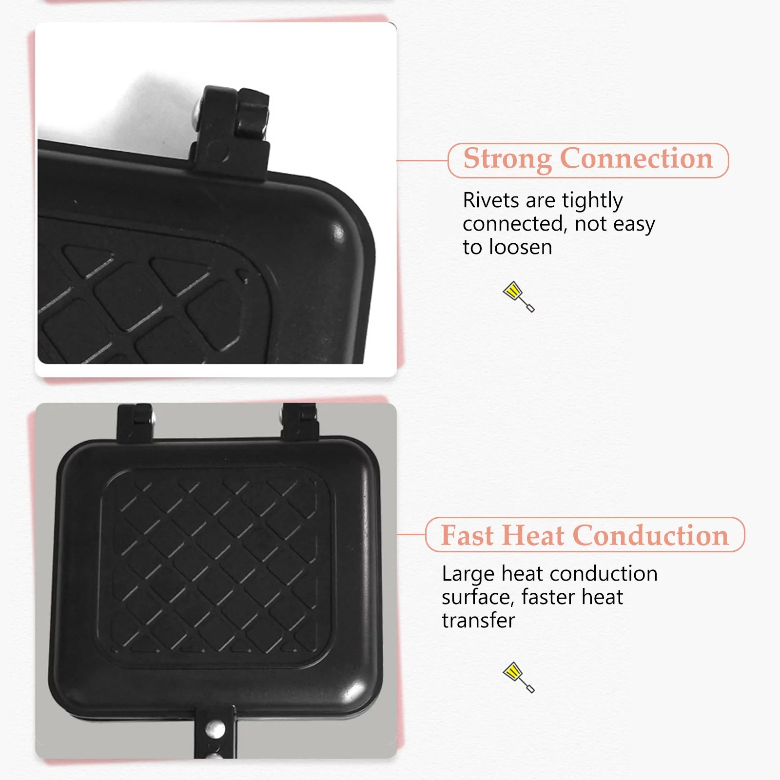 Non-stick Grilled Sandwich Maker with Insulated Handle V320