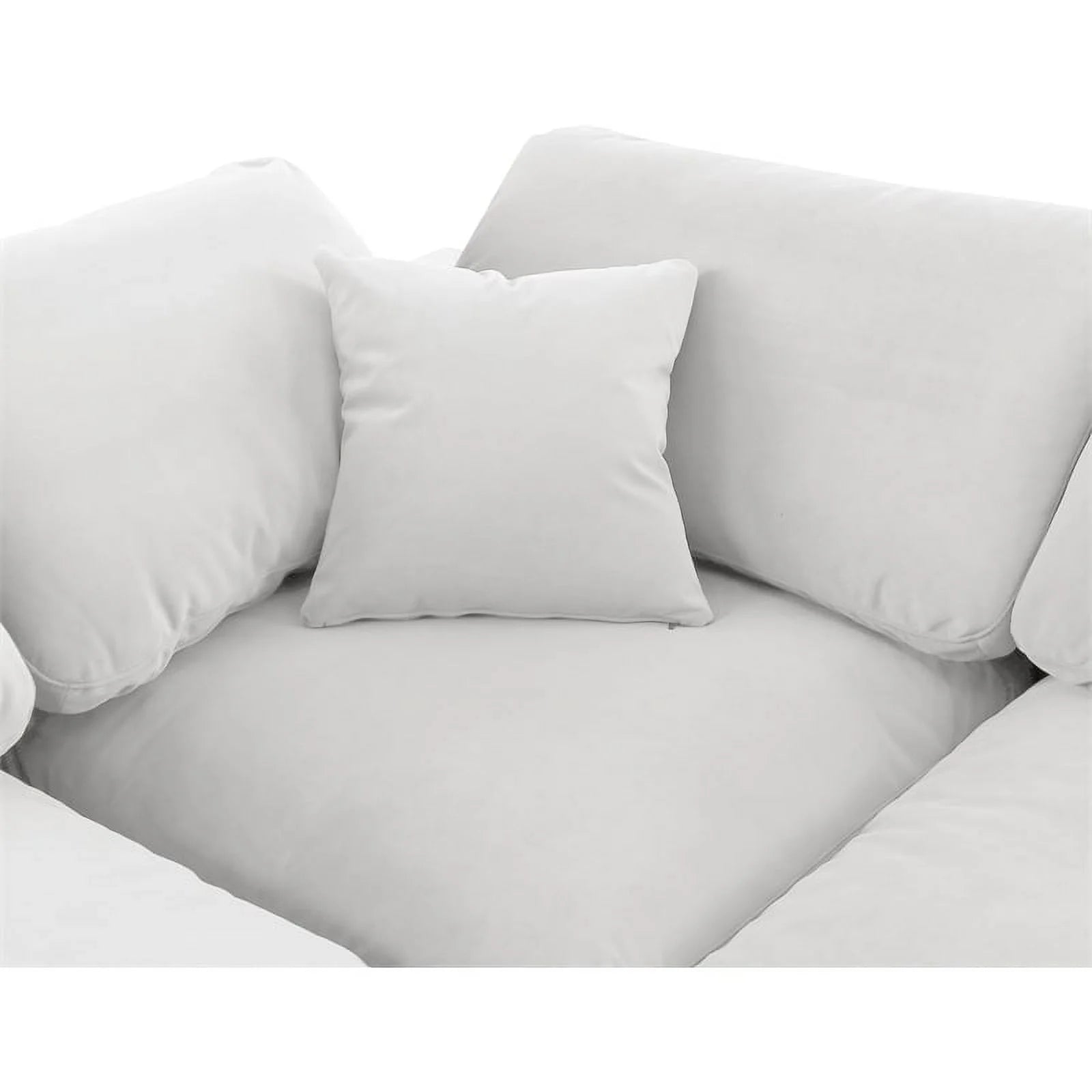 Cream Velvet Modular Sectional Z262