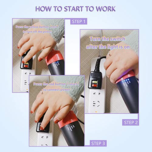 3 in 1 Ceramic Negative Ion Hair Dryer Brush with 3 Brush Heads B5289