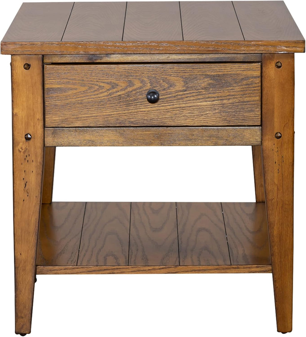 Medium Brown 3 Piece Set (1-Cocktail 2-End Tables) S406
