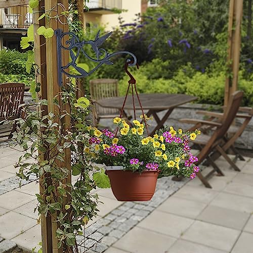 Cast Iron Hanging Plant Bracket, Dark Brown K952