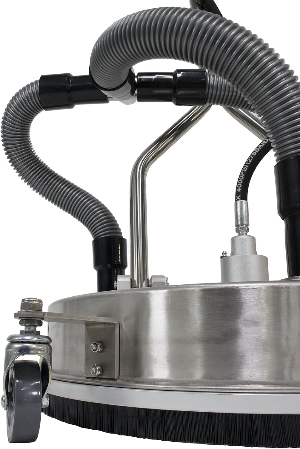 21" Stainless Steel Surface Cleaner with Vacuum Port, Wheels, and Wand Pressure Washer Attachment 4000 PSI U1533