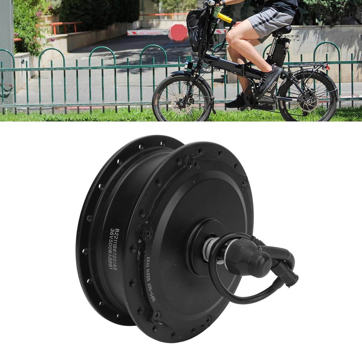 36V 500W Electric Bike Brushless Gear Hub Motor Front Wheel Drive Motor Kit W901314