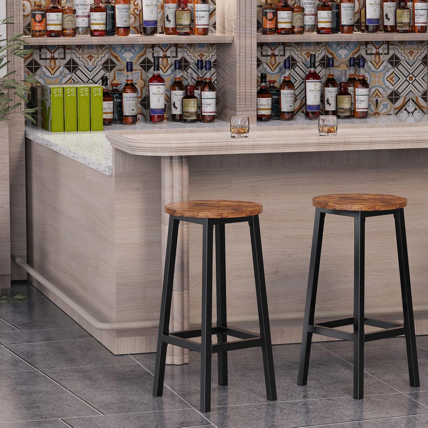 3-Tier Narrow Side Table with Magazine Holder A242