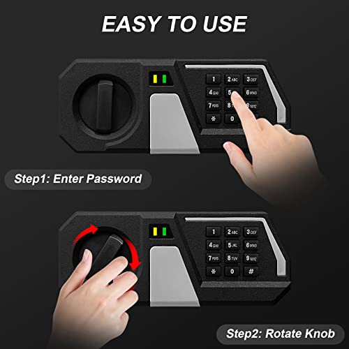 Black 2.0 Cuft Electronic Digital Security Safe Box with Internal Light Y573471