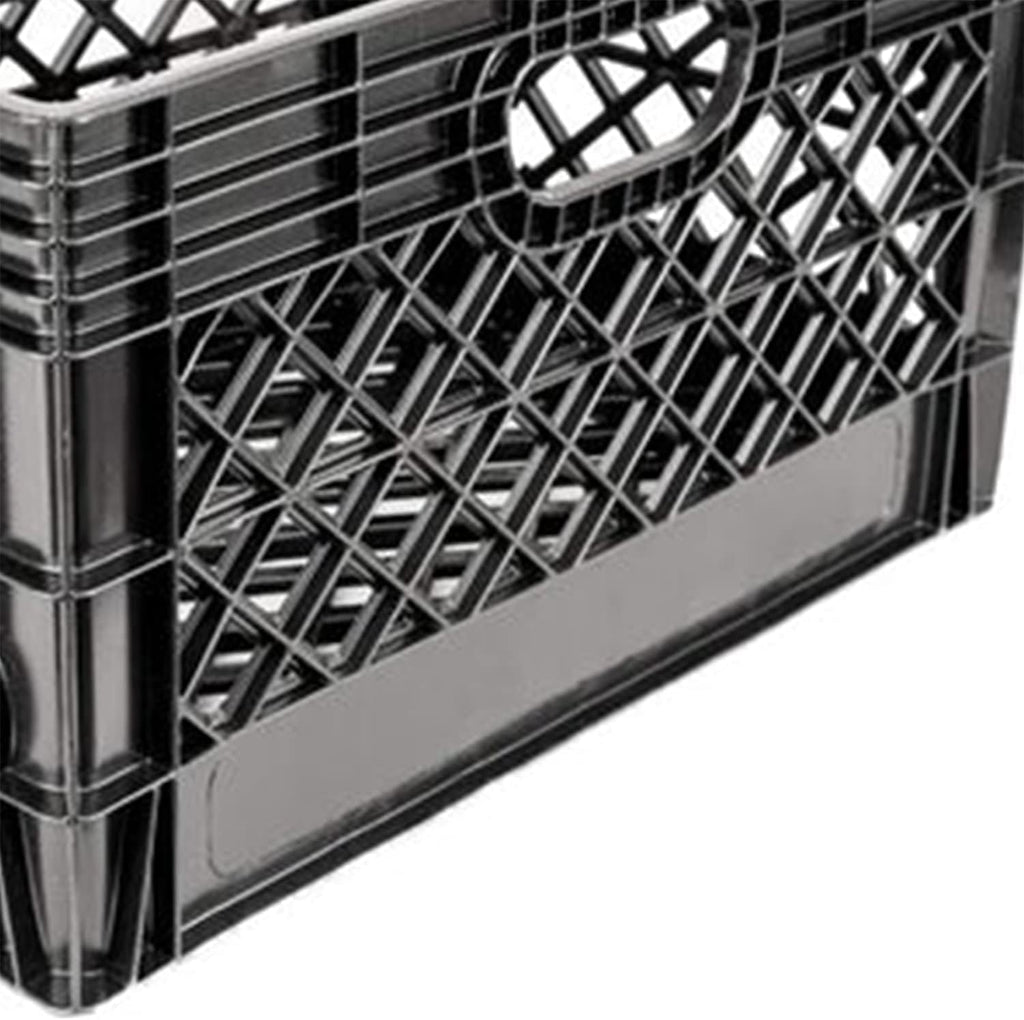 Black 24QT Heavy-Duty Plastic Milk Crate N621