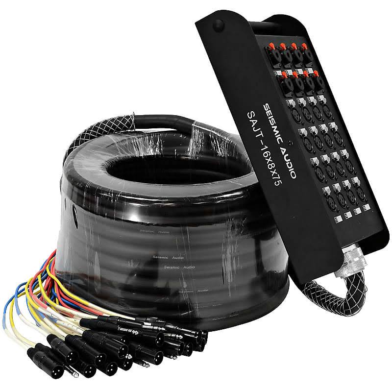 16 Channel 75ft XLR Snake Cable with 1/4 Returns N516688