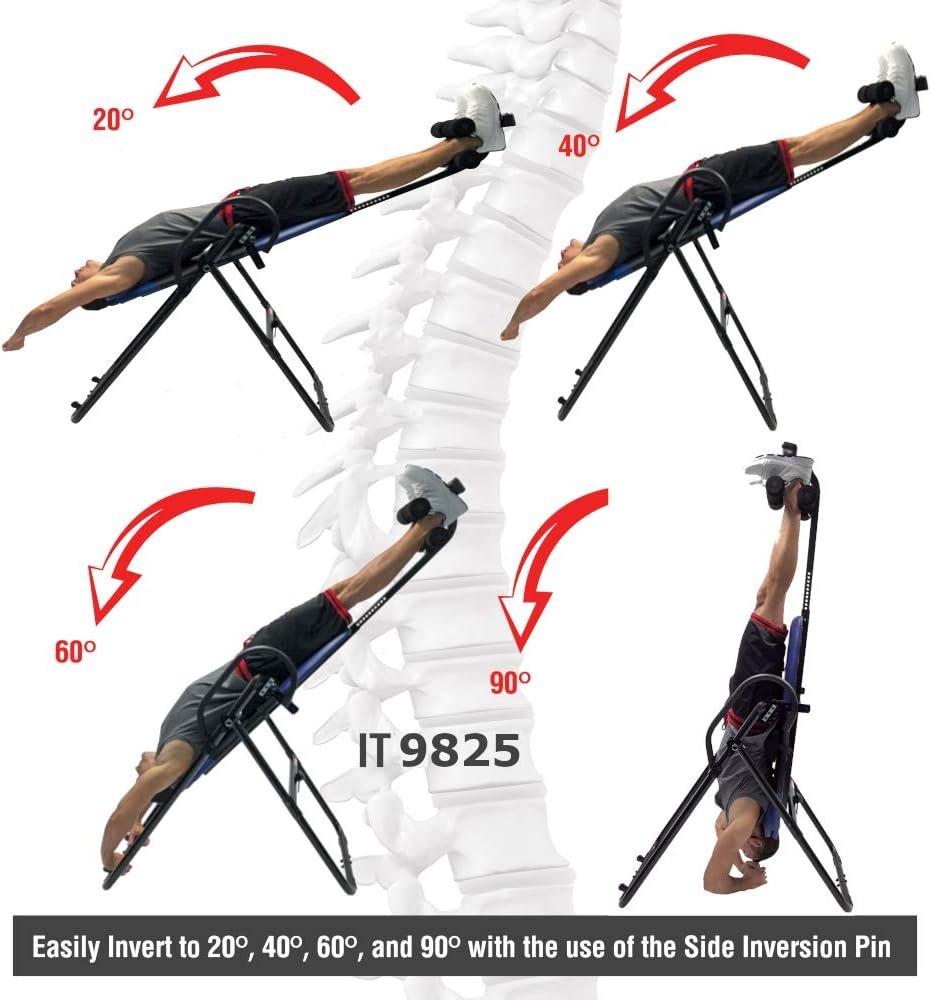 Gray Inversion Table with Removable Head Pillow & Lumbar Support Pad Z485752