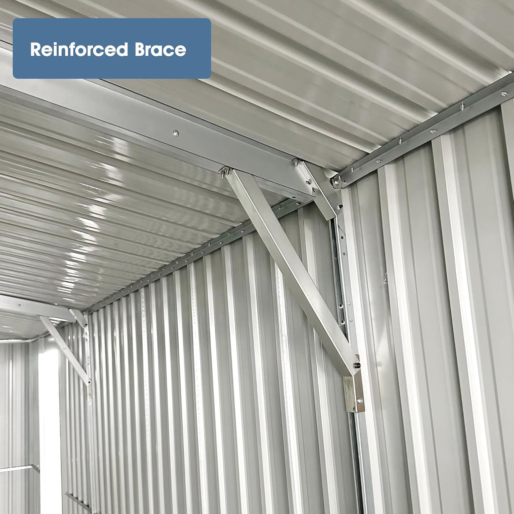 Heavy-Duty Metal Garage Shed 20'x10' U894