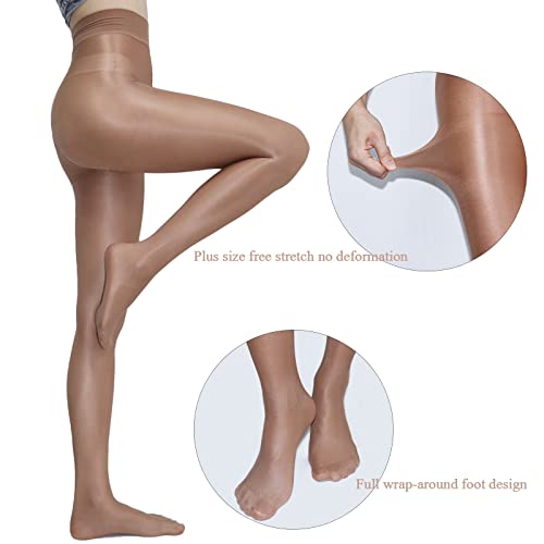 Women's Oil Shiny Pantyhose High Stretch Tights 60D O570010