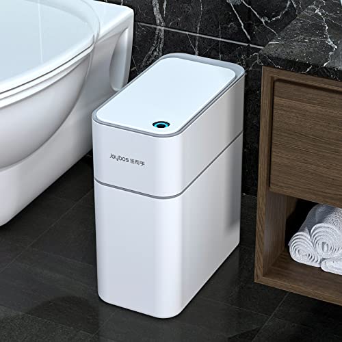 White 3.5 Gallon Motion Sensor Plastic Trash Can with Lid G18907
