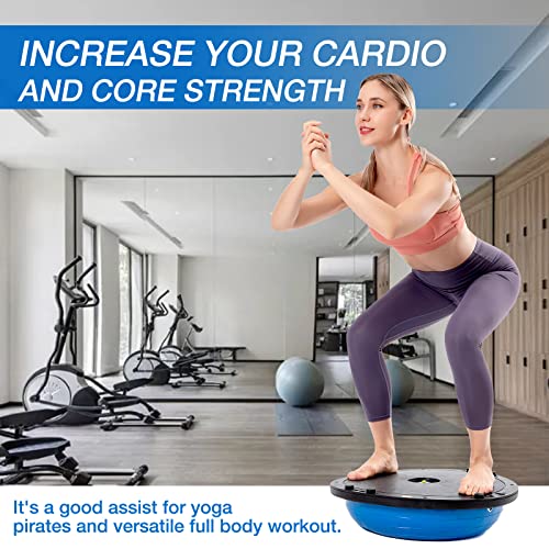 Half Balance Ball Trainer with Resistance Bands and Foot Pump B9295